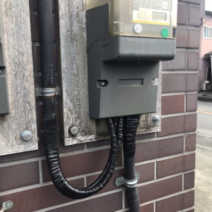 三相引込み線補修